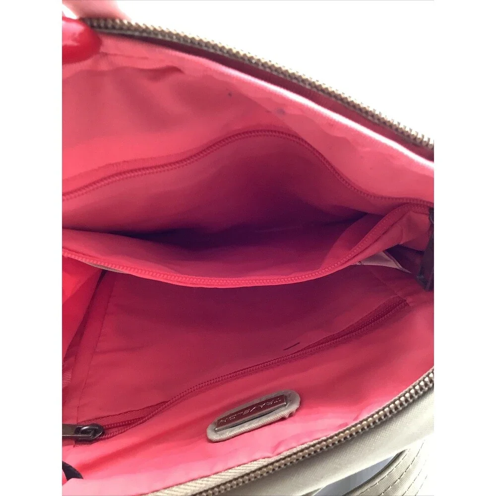 Travelon Nylon Purse Crossbody Anti-Theft Bag Khaki Pocket Adjustable Secure